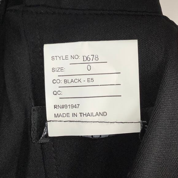 NEW Alfred Sung Size 0 Chiffon Sleeveless Halter Maxi Black Dress $231 msrp J4-7 - Picture 6 of 11